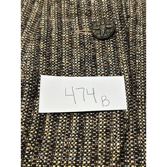 Doncaster Silk Two-Piece Set Textured Button-Up Blazer Pencil Skirt Size 2 - Picture 12 of 13